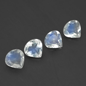 Achetez naturel ct blanc pierre de lune arc-en-ciel gems, en forme de poire, en provenance inde chez gemselect. en stock, livraison internationale!