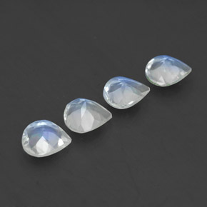 Achetez naturel ct blanc pierre de lune arc-en-ciel gems, en forme de poire, en provenance inde chez gemselect. en stock, livraison internationale!