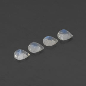 Achetez naturel 1,33ct blanc bleuté pierre de lune arc-en-ciel gems, en forme de poire, en provenance inde chez gemselect. en stock, livraison internationale!