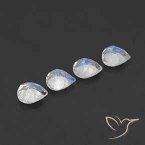 Shop natural 1.36ct Blanc bleuâtre Pierre de lune arc-en-ciel gems, En forme de poire, from Inde at GemSelect. In stock, global shipping!
