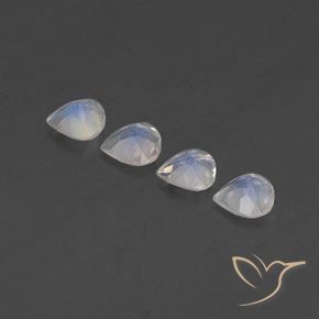 Shop natural 1.37ct Blanc bleuâtre Pierre de lune arc-en-ciel gems, En forme de poire, from Inde at GemSelect. In stock, global shipping!