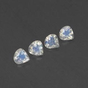 Achetez naturel 1.32ct Blanc bleuâtre Pierre de lune arc-en-ciel gems, En forme de poire, En provenance Inde chez GemSelect. En stock, livraison internationale!