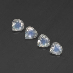 Achetez naturel 1,40ct blanc pierre de lune arc-en-ciel gems, en forme de poire, en provenance inde chez gemselect. en stock, livraison internationale!