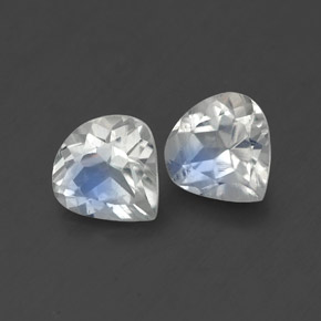 Achetez naturel ct blanc pierre de lune arc-en-ciel gems, en forme de poire, en provenance inde chez gemselect. en stock, livraison internationale!