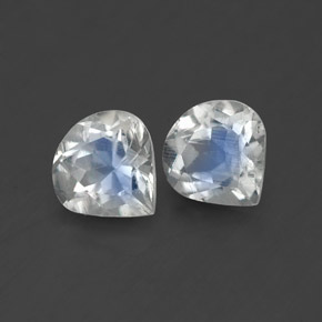 Achetez naturel ct blanc pierre de lune arc-en-ciel gems, en forme de poire, en provenance inde chez gemselect. en stock, livraison internationale!