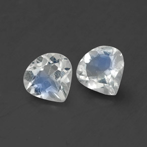 Achetez naturel ct blanc pierre de lune arc-en-ciel gems, en forme de poire, en provenance inde chez gemselect. en stock, livraison internationale!