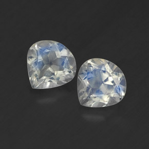 Achetez naturel ct blanc pierre de lune arc-en-ciel gems, en forme de poire, en provenance inde chez gemselect. en stock, livraison internationale!