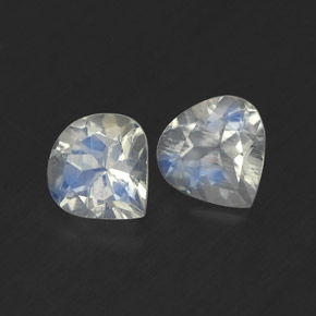 Achetez naturel ct blanc pierre de lune arc-en-ciel gems, en forme de poire, en provenance inde chez gemselect. en stock, livraison internationale!