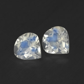 Achetez naturel ct blanc pierre de lune arc-en-ciel gems, en forme de poire, en provenance inde chez gemselect. en stock, livraison internationale!