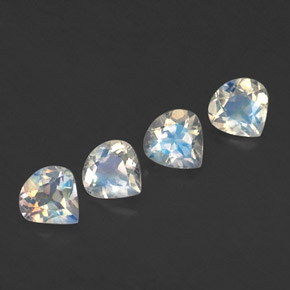 Achetez naturel ct blanc pierre de lune arc-en-ciel gems, en forme de poire, en provenance inde chez gemselect. en stock, livraison internationale!