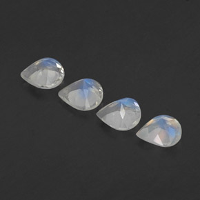 Achetez naturel ct blanc pierre de lune arc-en-ciel gems, en forme de poire, en provenance inde chez gemselect. en stock, livraison internationale!