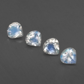 Achetez naturel 1,49ct blanc pierre de lune arc-en-ciel gems, en forme de poire, en provenance inde chez gemselect. en stock, livraison internationale!