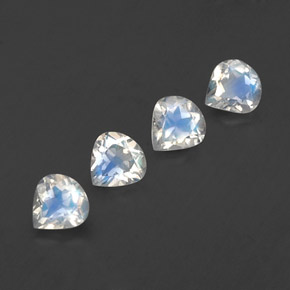 Achetez naturel 1,51ct blanc pierre de lune arc-en-ciel gems, en forme de poire, en provenance inde chez gemselect. en stock, livraison internationale!