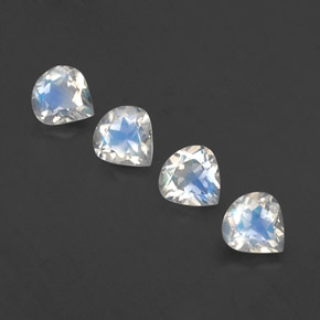 Achetez naturel 1,51ct blanc pierre de lune arc-en-ciel gems, en forme de poire, en provenance inde chez gemselect. en stock, livraison internationale!