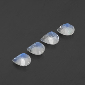 Achetez naturel 1,51ct blanc pierre de lune arc-en-ciel gems, en forme de poire, en provenance inde chez gemselect. en stock, livraison internationale!