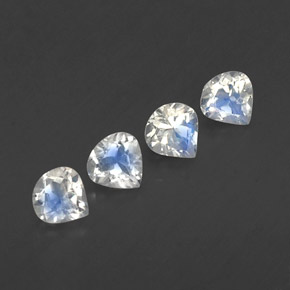 Achetez naturel ct blanc pierre de lune arc-en-ciel gems, en forme de poire, en provenance inde chez gemselect. en stock, livraison internationale!
