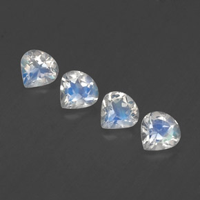 Achetez naturel 1,49ct blanc pierre de lune arc-en-ciel gems, en forme de poire, en provenance inde chez gemselect. en stock, livraison internationale!