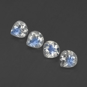 Achetez naturel 1,64ct blanc pierre de lune arc-en-ciel gems, en forme de poire, en provenance inde chez gemselect. en stock, livraison internationale!