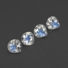 Achetez naturel 1,64ct blanc pierre de lune arc-en-ciel gems, en forme de poire, en provenance inde chez gemselect. en stock, livraison internationale!