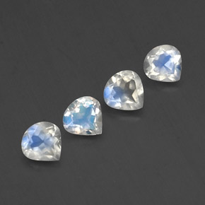 Achetez naturel ct blanc pierre de lune arc-en-ciel gems, en forme de poire, en provenance inde chez gemselect. en stock, livraison internationale!