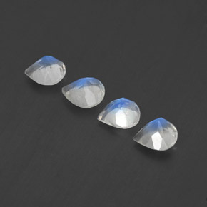 Achetez naturel ct blanc pierre de lune arc-en-ciel gems, en forme de poire, en provenance inde chez gemselect. en stock, livraison internationale!