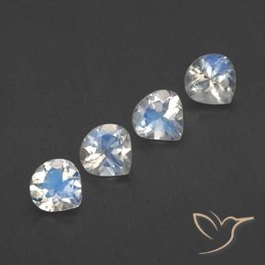 Shop natural 1.53ct Blanc bleuâtre Pierre de lune arc-en-ciel gems, En forme de poire, from Inde at GemSelect. In stock, global shipping!