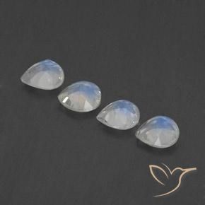 Shop natural 1.46ct Blanc bleuâtre Pierre de lune arc-en-ciel gems, En forme de poire, from Inde at GemSelect. In stock, global shipping!