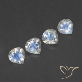 Shop natural 1.70ct Blanc bleuâtre Pierre de lune arc-en-ciel gems, En forme de poire, from Inde at GemSelect. In stock, global shipping!