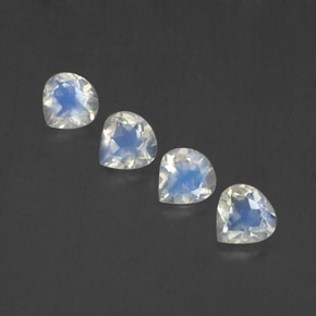 Achetez naturel 1,37ct blanc pierre de lune arc-en-ciel gems, en forme de poire, en provenance inde chez gemselect. en stock, livraison internationale!