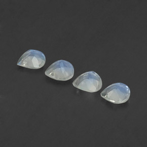 Achetez naturel ct blanc pierre de lune arc-en-ciel gems, en forme de poire, en provenance inde chez gemselect. en stock, livraison internationale!
