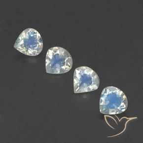 Shop natural 1.36ct Blanc bleuâtre Pierre de lune arc-en-ciel gems, En forme de poire, from Inde at GemSelect. In stock, global shipping!