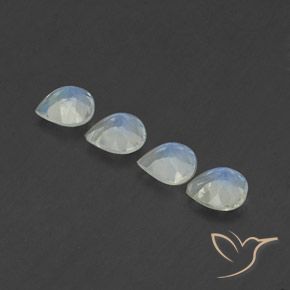 Shop natural 1.36ct Blanc bleuâtre Pierre de lune arc-en-ciel gems, En forme de poire, from Inde at GemSelect. In stock, global shipping!