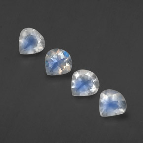 Achetez naturel 1,55ct blanc pierre de lune arc-en-ciel gems, en forme de poire, en provenance inde chez gemselect. en stock, livraison internationale!