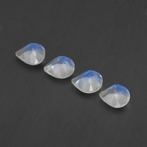 Achetez naturel 1,55ct blanc pierre de lune arc-en-ciel gems, en forme de poire, en provenance inde chez gemselect. en stock, livraison internationale!