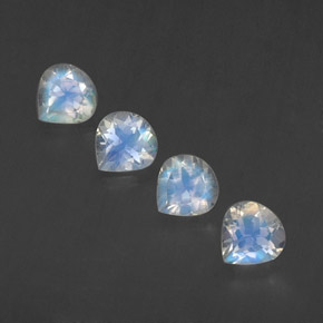 Achetez naturel ct blanc pierre de lune arc-en-ciel gems, en forme de poire, en provenance inde chez gemselect. en stock, livraison internationale!
