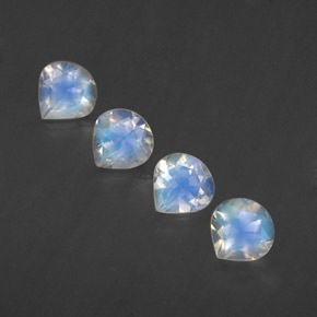 Achetez naturel ct blanc pierre de lune arc-en-ciel gems, en forme de poire, en provenance inde chez gemselect. en stock, livraison internationale!