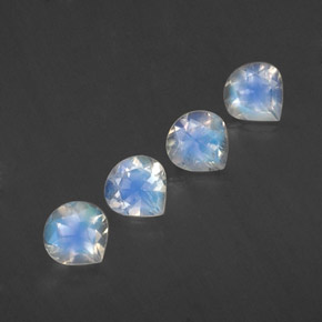 Achetez naturel ct blanc pierre de lune arc-en-ciel gems, en forme de poire, en provenance inde chez gemselect. en stock, livraison internationale!
