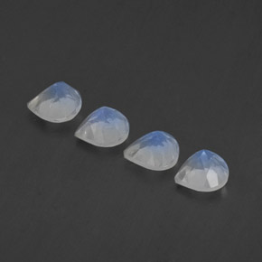 Achetez naturel 1,67ct blanc pierre de lune arc-en-ciel gems, en forme de poire, en provenance inde chez gemselect. en stock, livraison internationale!
