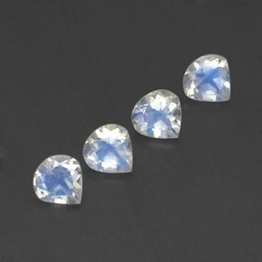 Achetez naturel 1,37ct blanc pierre de lune arc-en-ciel gems, en forme de poire, en provenance inde chez gemselect. en stock, livraison internationale!