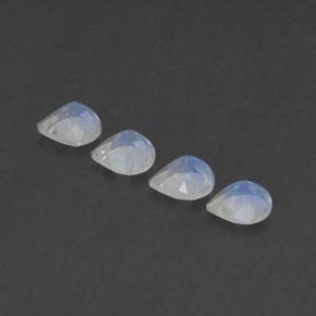 Achetez naturel 1,37ct blanc pierre de lune arc-en-ciel gems, en forme de poire, en provenance inde chez gemselect. en stock, livraison internationale!