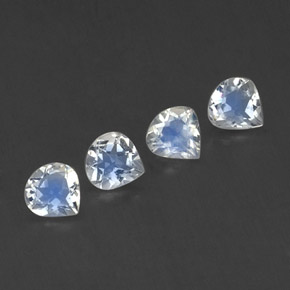 Achetez naturel 1,39ct blanc pierre de lune arc-en-ciel gems, en forme de poire, en provenance inde chez gemselect. en stock, livraison internationale!