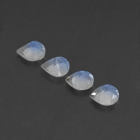 Achetez naturel 1,39ct blanc pierre de lune arc-en-ciel gems, en forme de poire, en provenance inde chez gemselect. en stock, livraison internationale!