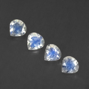 Achetez naturel ct blanc pierre de lune arc-en-ciel gems, en forme de poire, en provenance inde chez gemselect. en stock, livraison internationale!