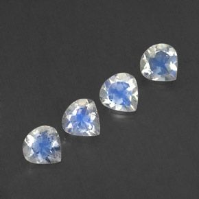 Achetez naturel ct blanc pierre de lune arc-en-ciel gems, en forme de poire, en provenance inde chez gemselect. en stock, livraison internationale!