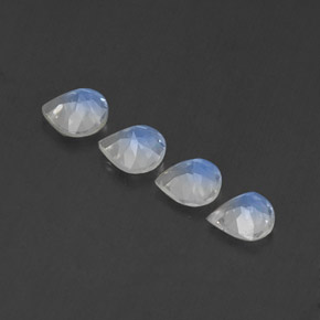 Achetez naturel ct blanc pierre de lune arc-en-ciel gems, en forme de poire, en provenance inde chez gemselect. en stock, livraison internationale!