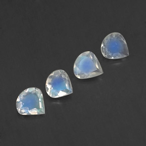 Achetez naturel ct blanc pierre de lune arc-en-ciel gems, en forme de poire, en provenance inde chez gemselect. en stock, livraison internationale!