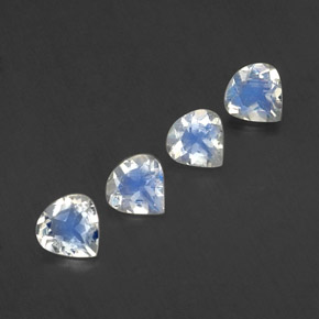Achetez naturel 1,30ct blanc pierre de lune arc-en-ciel gems, en forme de poire, en provenance inde chez gemselect. en stock, livraison internationale!