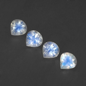 Achetez naturel ct blanc pierre de lune arc-en-ciel gems, en forme de poire, en provenance inde chez gemselect. en stock, livraison internationale!