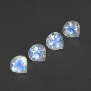 Achetez naturel ct blanc pierre de lune arc-en-ciel gems, en forme de poire, en provenance inde chez gemselect. en stock, livraison internationale!