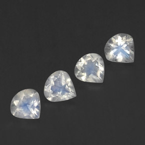 Achetez naturel 1,36ct blanc pierre de lune arc-en-ciel gems, en forme de poire, en provenance inde chez gemselect. en stock, livraison internationale!